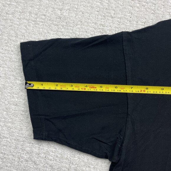 Vintage Hunting T-shirt Wanted Moose Graphic Tee Men Sz M Black Forest Camp - Picture 9 of 14